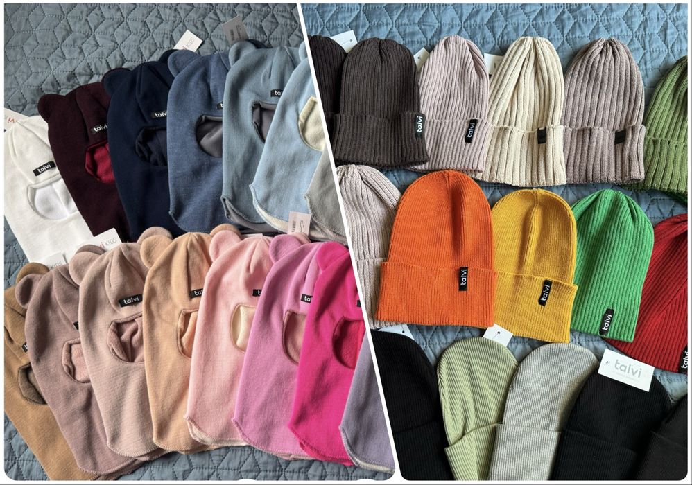 Шапка біні і шолом з вушками Talvi 50 52 46 48 54 56