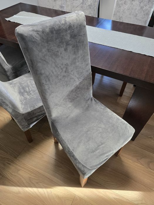 Stół rozkładany i 6 krzeseł , krzesło , krzesła Salon jadalnia