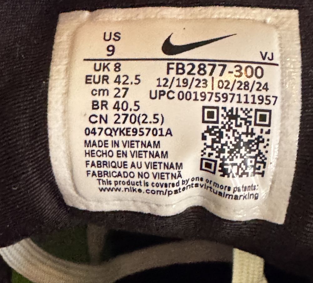 Кроссовки Nike Air Max 90 Drift, Action Green, 9US/42,5, оригинал
