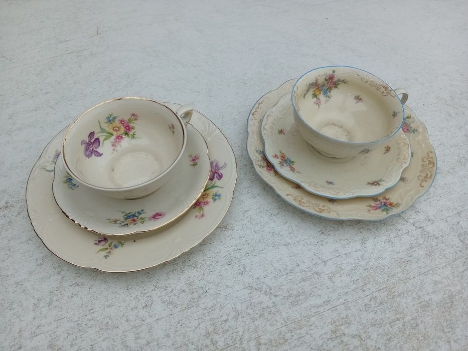 Porcelana trio filiżanka porcelanowa antyczna