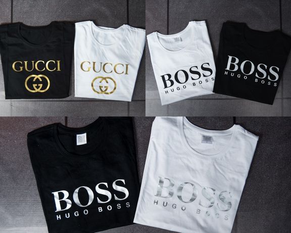 Koszulki Damskie i Męskie Boss Puma Armani Gucci Guess