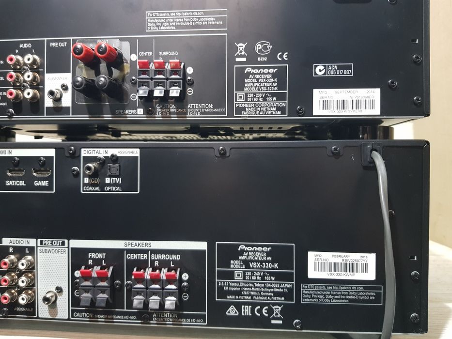 Пульт!5.1AV ресивер/підсилювач Pioneer VSX-330/329  5×120Вт+1б/у з Нім