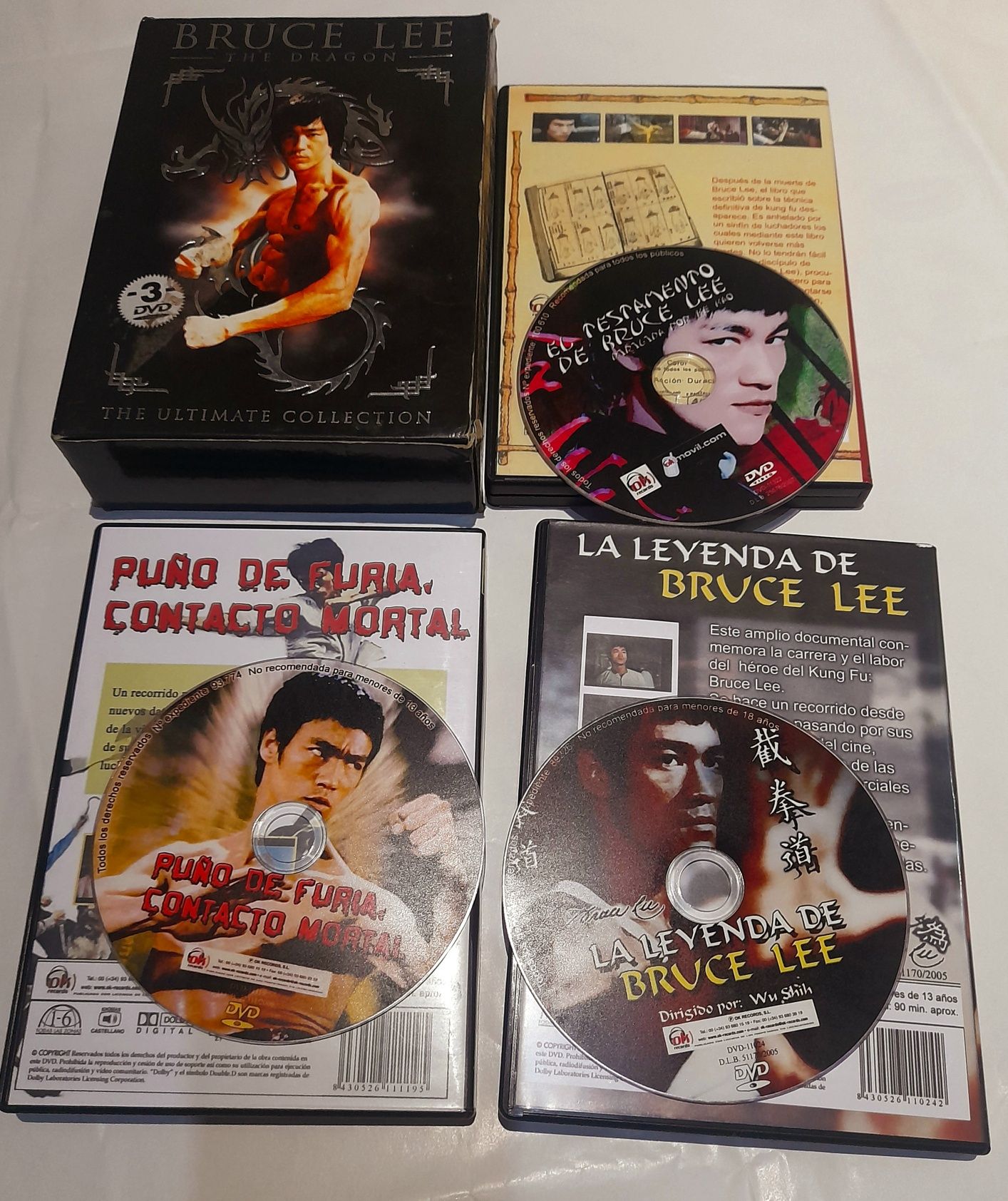 Vendo cx c/3 dvd's Bruce Lee