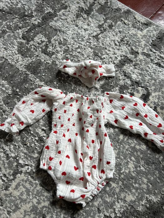 Боді, муслін, в сердечка дитячий