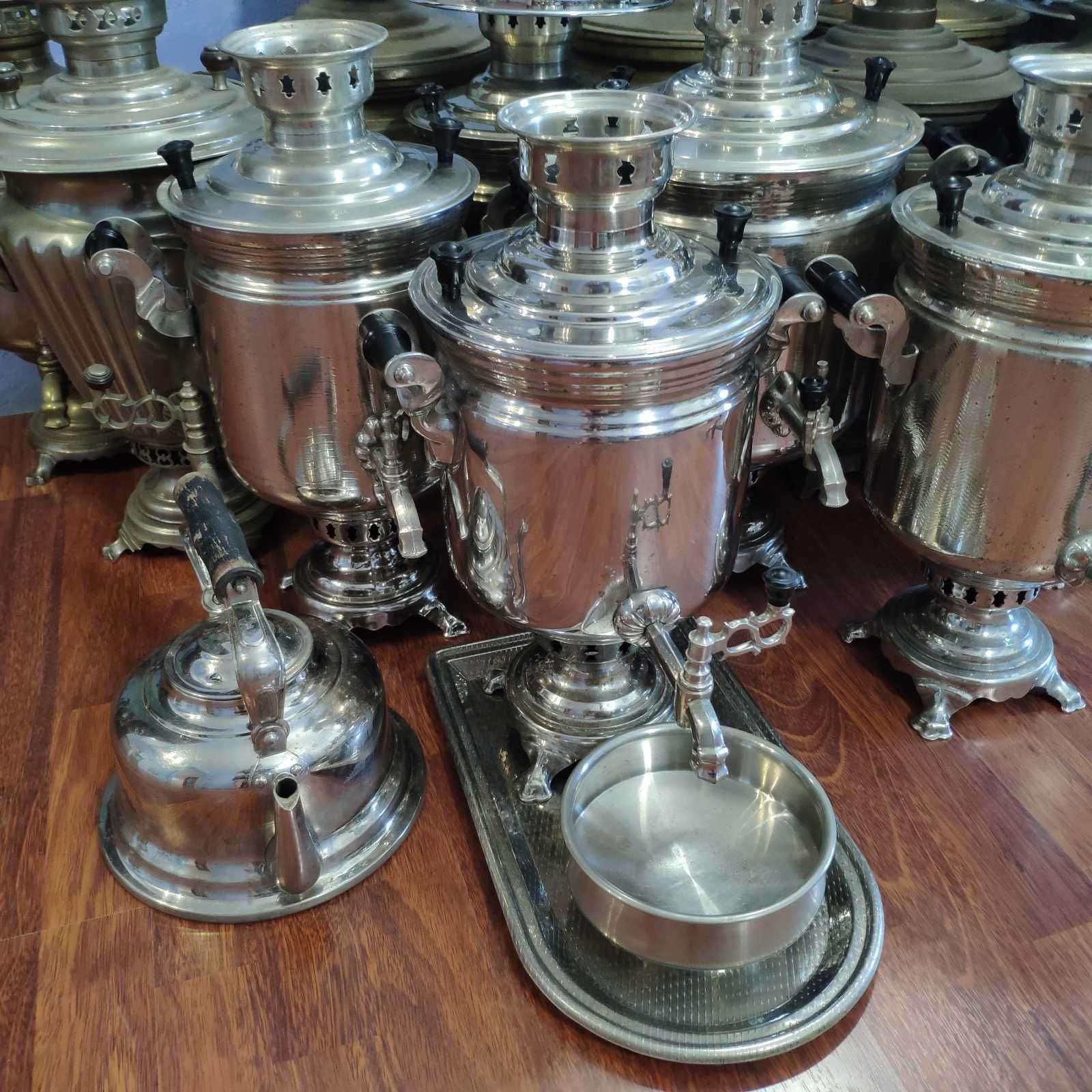 Продам ! Самовар на дровах , чайник , поднос