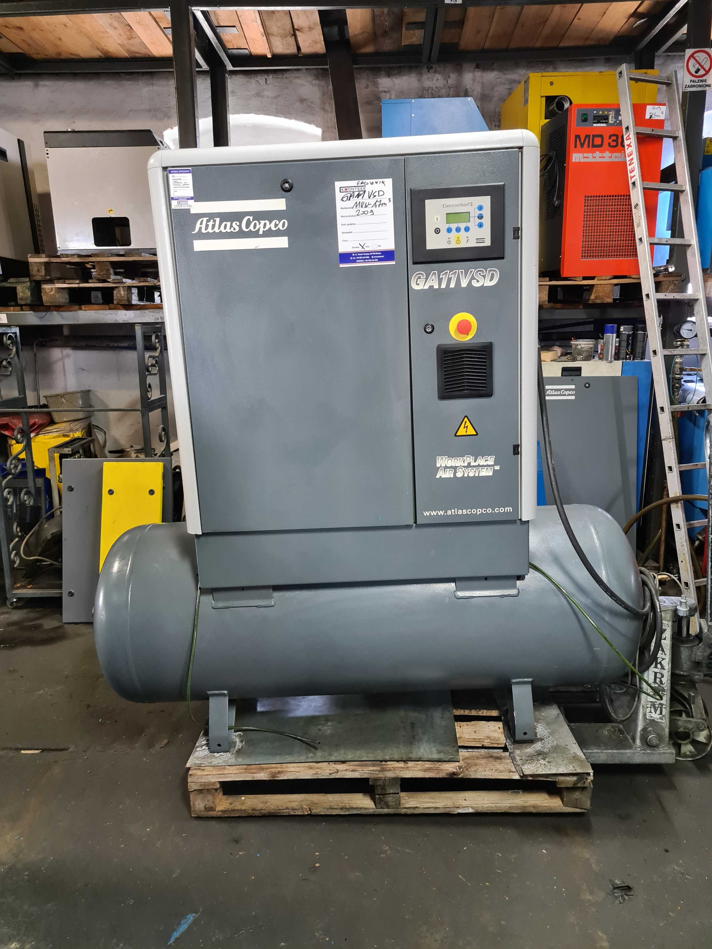 kompresor śrubowy Atlas Copco GA 11 VSD