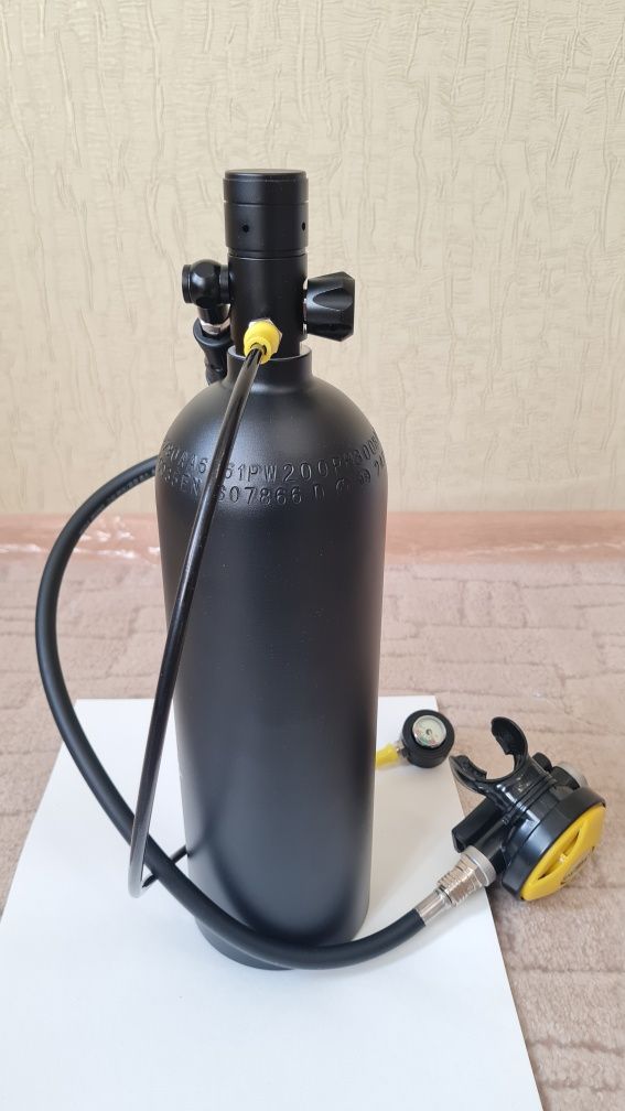 Мини акваланг Набор Dideep X5000 Pro Black, кислородный баллон 2 литра