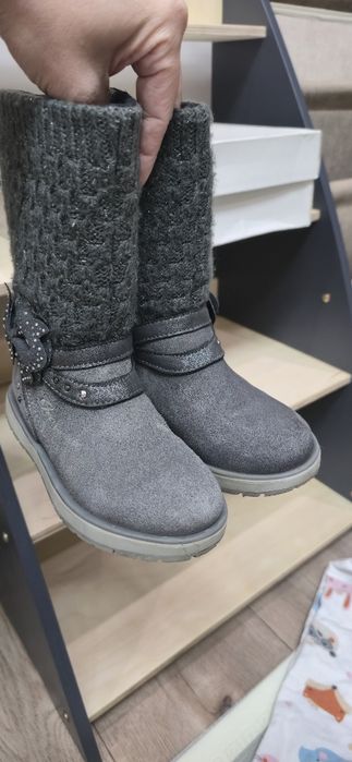 Geox сапожки на девочку демисезонные замша