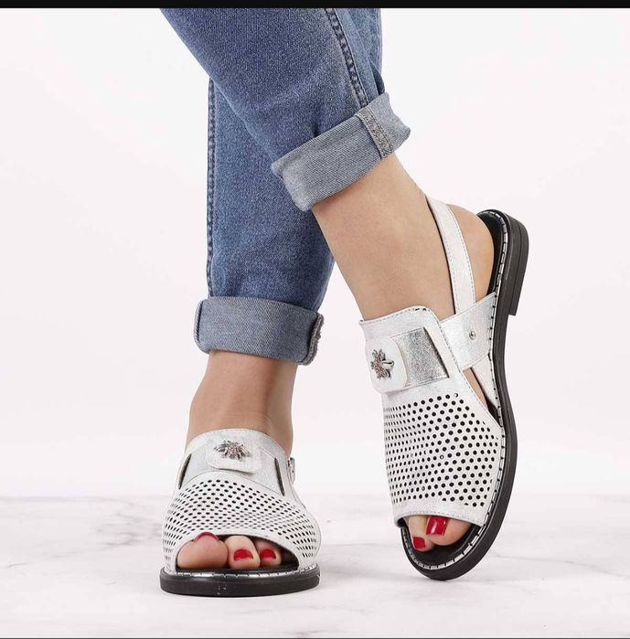 Нові шкіряні жіночі сандалі,39 розмір