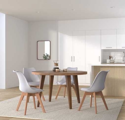 2 krzesła białe nowe