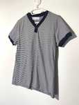 koszulka w paski top tshirt bluzka basic marynarska polo w serek S 36