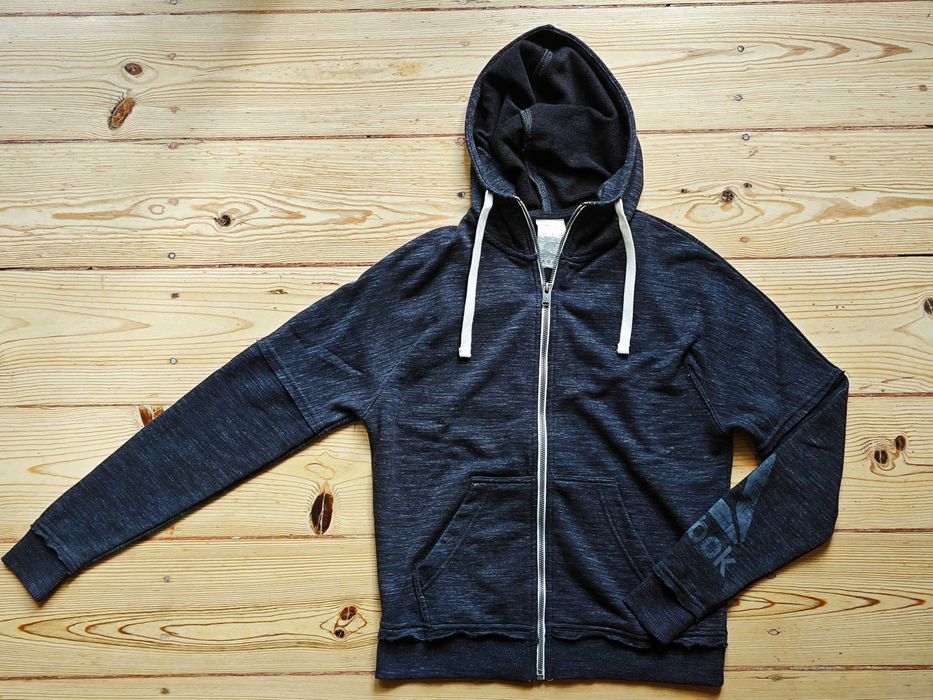 Casaco capuz Hoodie Reebok cinza antracite XS, como novo