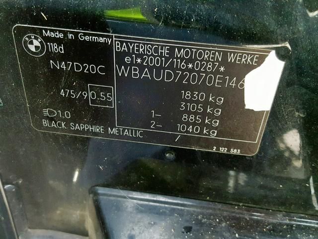 Karoseria BMW e87 M-PAKIET BLACK SHAPPIRE Zderzak Maska Błotniki Drzwi