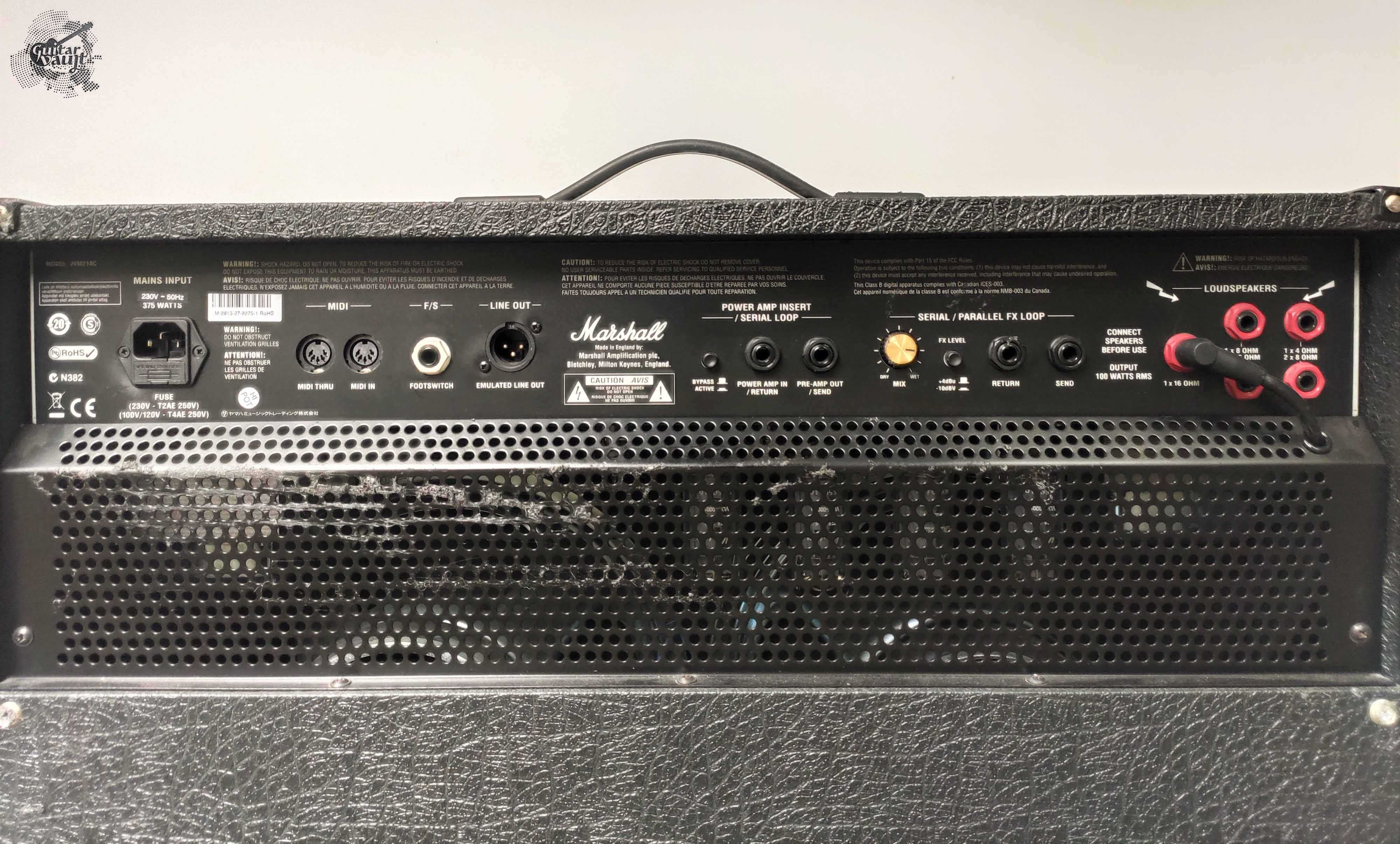 Топовий ламповий англієць 100W Marshall JVM 210C '2013 для електрогіта