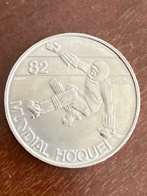 7 moedas comemorativas 25 escudos (25$00) 1983 - Mundial Hóquei 82