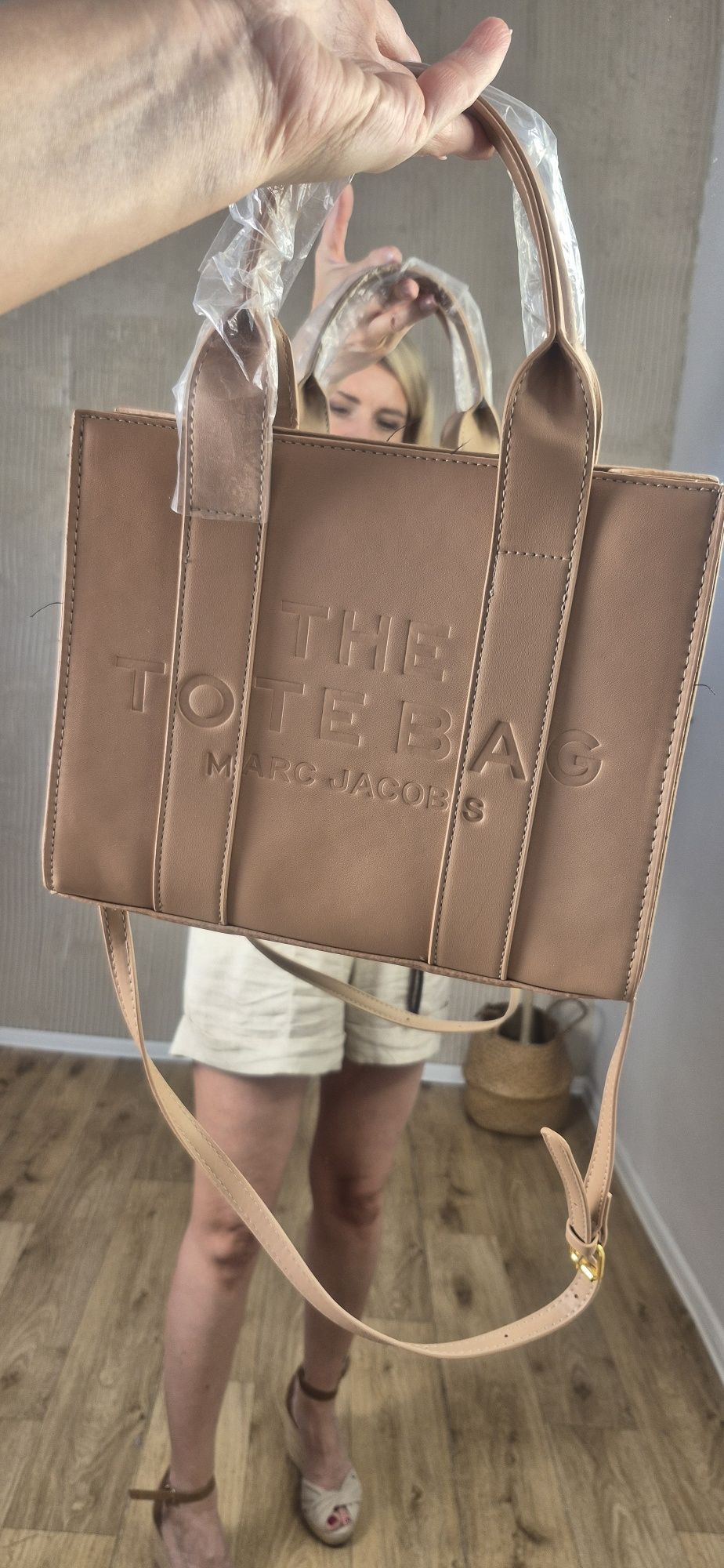 Kuferek the tote bag beżowa