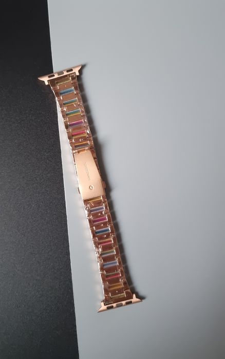 Stylowy pasek metalowo-żywiczny Fizdvsts do Apple Watch 42/44/45/49 mm