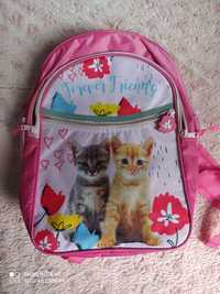 Продам новий шкільний рюкзак с котятами рожевий
