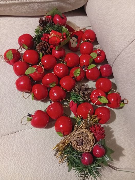 Natal - Conjunto de maçãs para enfeitar a árvore