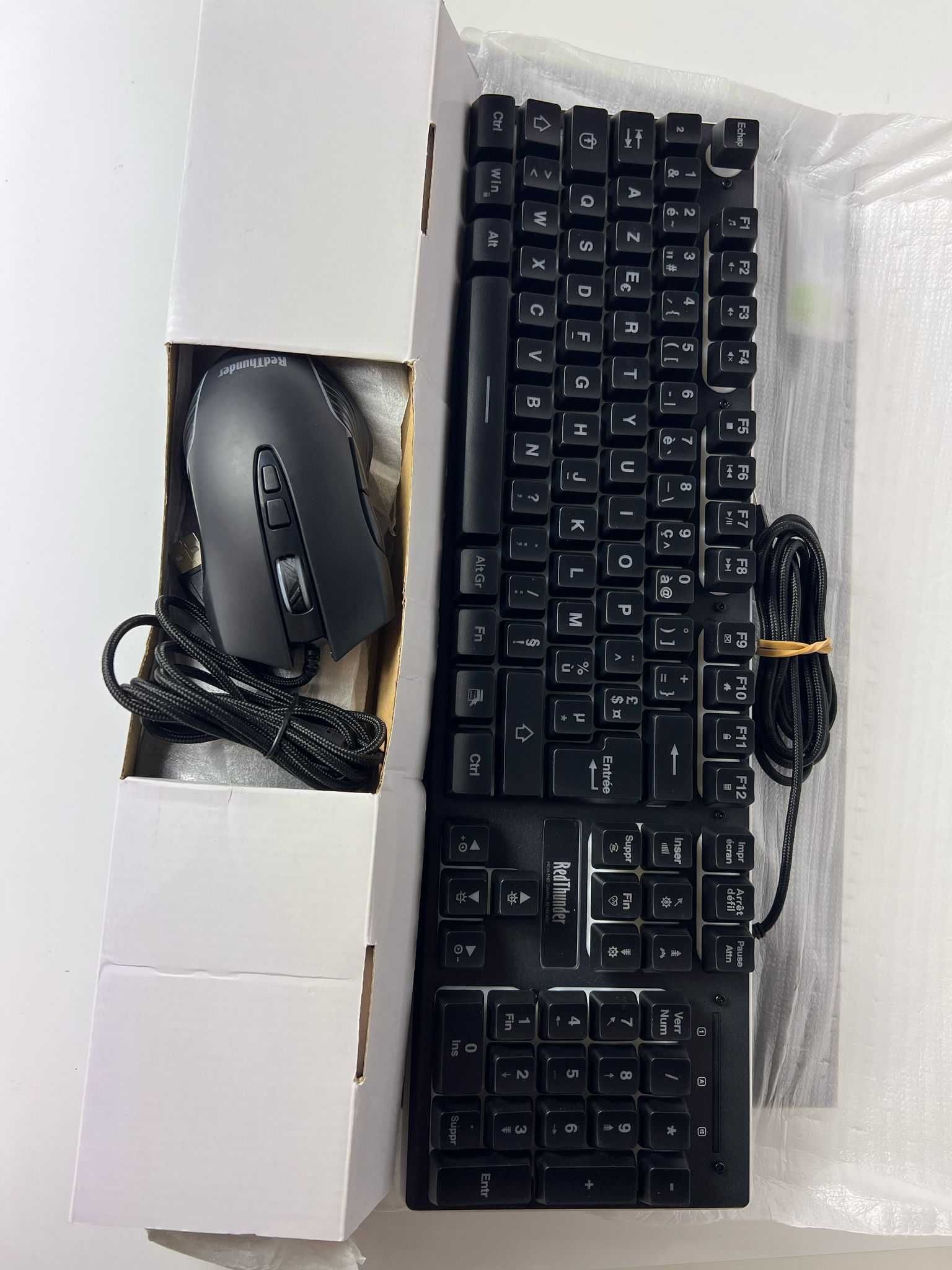 Przewodowa Klawiatura + Mysz Redthunder K10 Gaming AZERTY