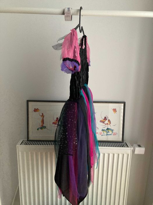 Sukienka na 7-8 lat - Czarownica / Wróżka / Wiedźma / strój Helloween