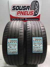 2 pneus semi novos 225-45r18 michelin - oferta dos portes 120 EUROS