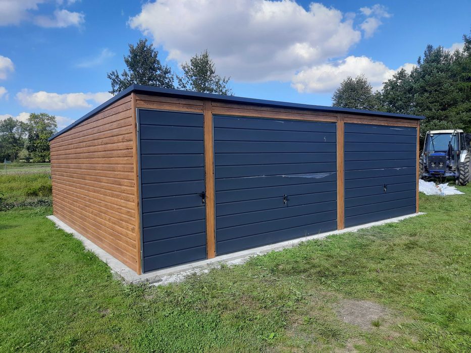 Garaż Drewnopodobny Garaże Blaszak Blaszany Schowki Ogrodowe