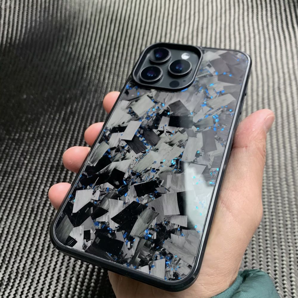 Чохол з справжнього кованого карбону для iphone 16, 16 pro, 16 pro max