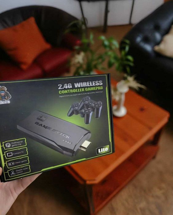 Ігрова приставка на 64gb і 4k hdmi, 2 бездротові джойстики, консоль тв