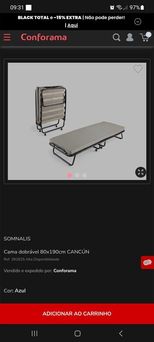 Cama dobravel como nova