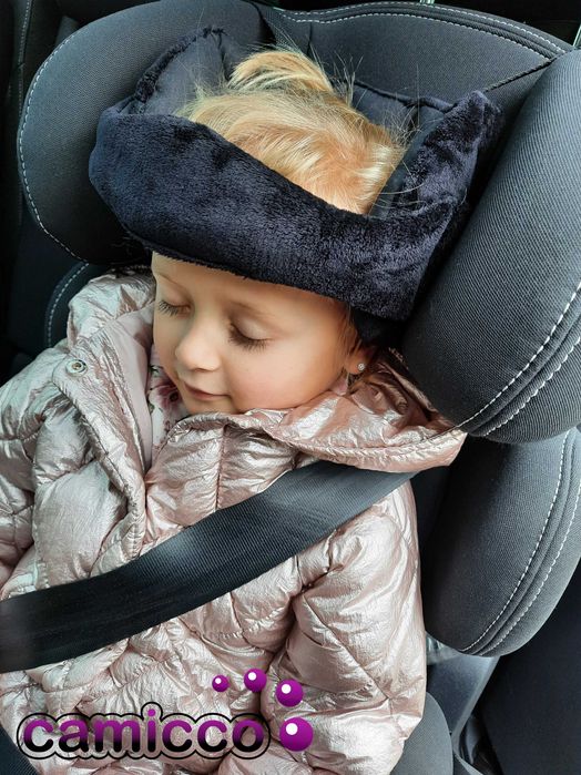 4 ZAGŁÓWEK opaska PODTRZYMUJĄCA GŁOWĘ w foteliku zagłówki ZAPIĘCIE kli