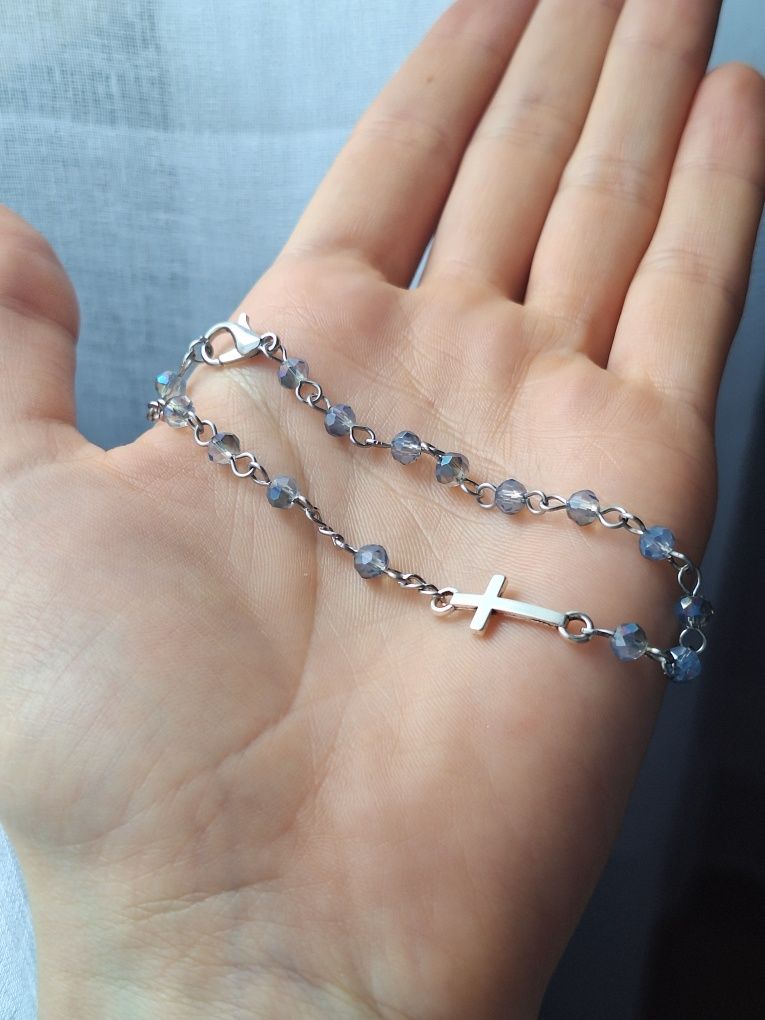 Różaniec na rękę handmade