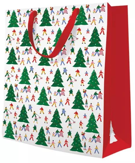 Torebka prezentowa Świąteczny gwar, duża. PAW