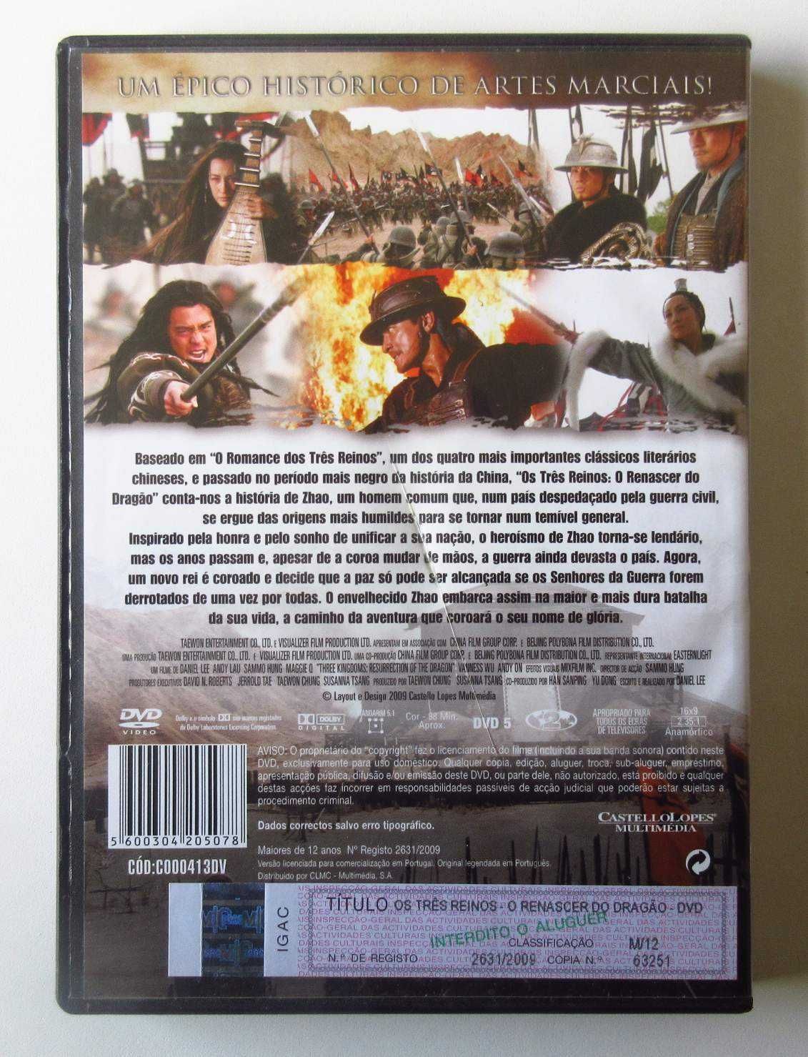 OS TRÊS REINOS: O Renascer Do Dragão (DVD)