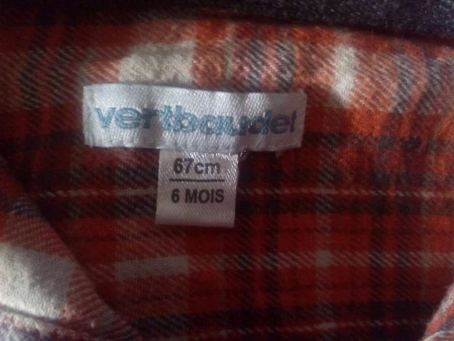 Camisa de flanela da Verbaudet 6 meses