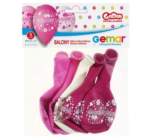 Balony lateksowe Gemar Princess 12" 5 sztuk