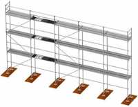 Rusztowanie elewacyjne Baumann L73 120m2 Zestaw kompletne rusztowanie