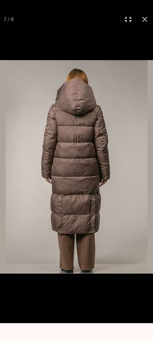 Пуховик жіночий новий світло-коричневий. Розмір М