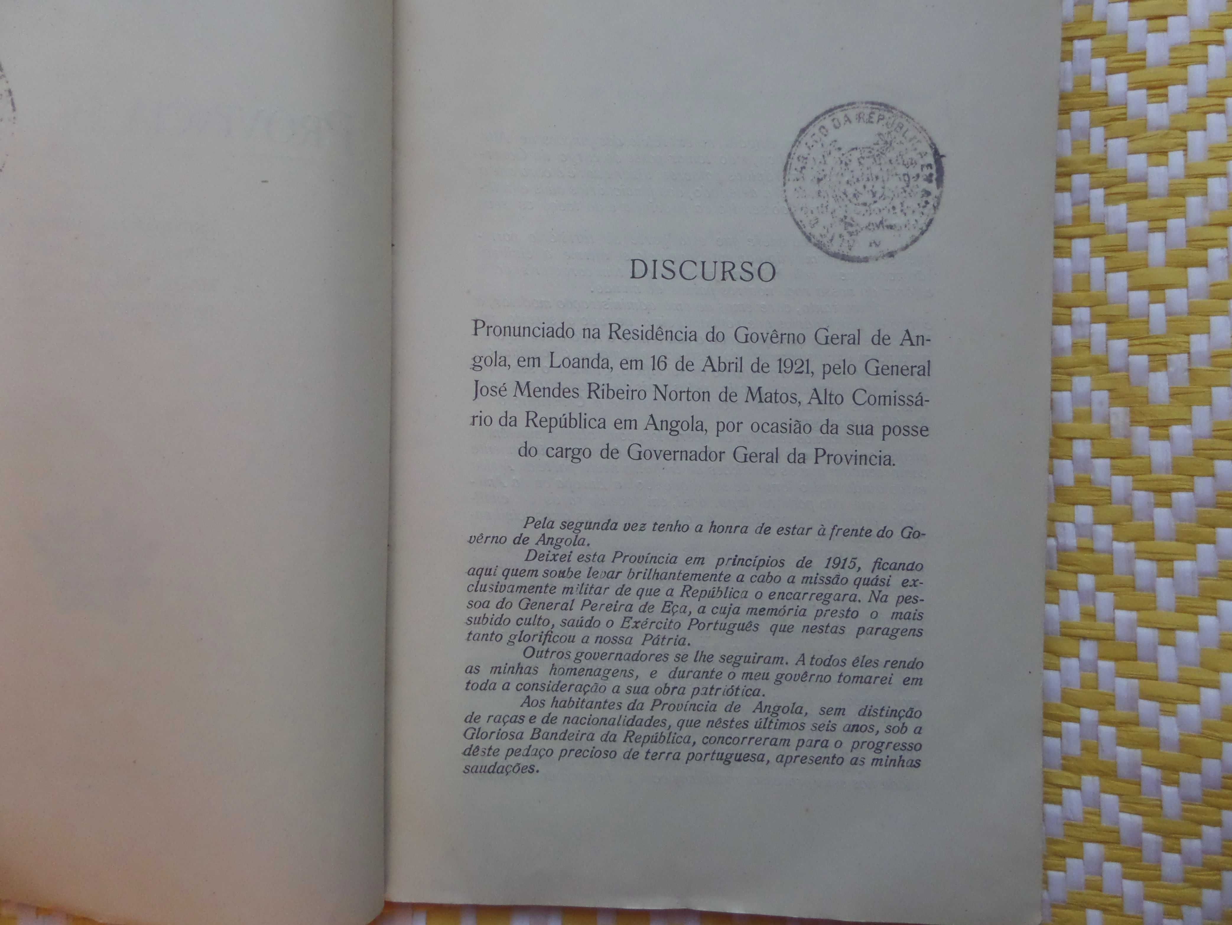 Provincia de Angola : Providências tomadas pelo Gen. Norton de Matos,