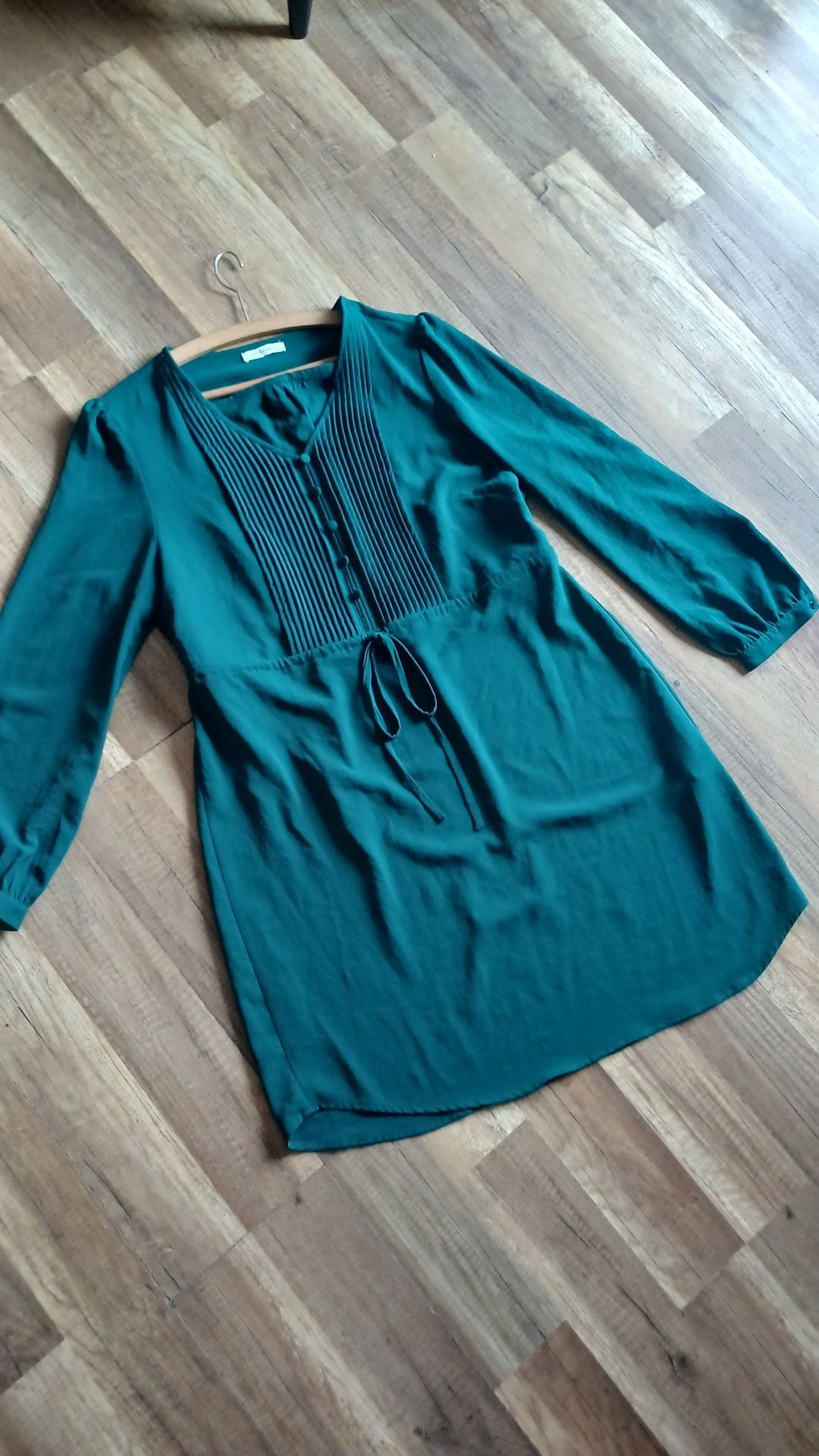Sukienka butelkowa zieleń 44 elegancka Reserved wesele xxl plus size