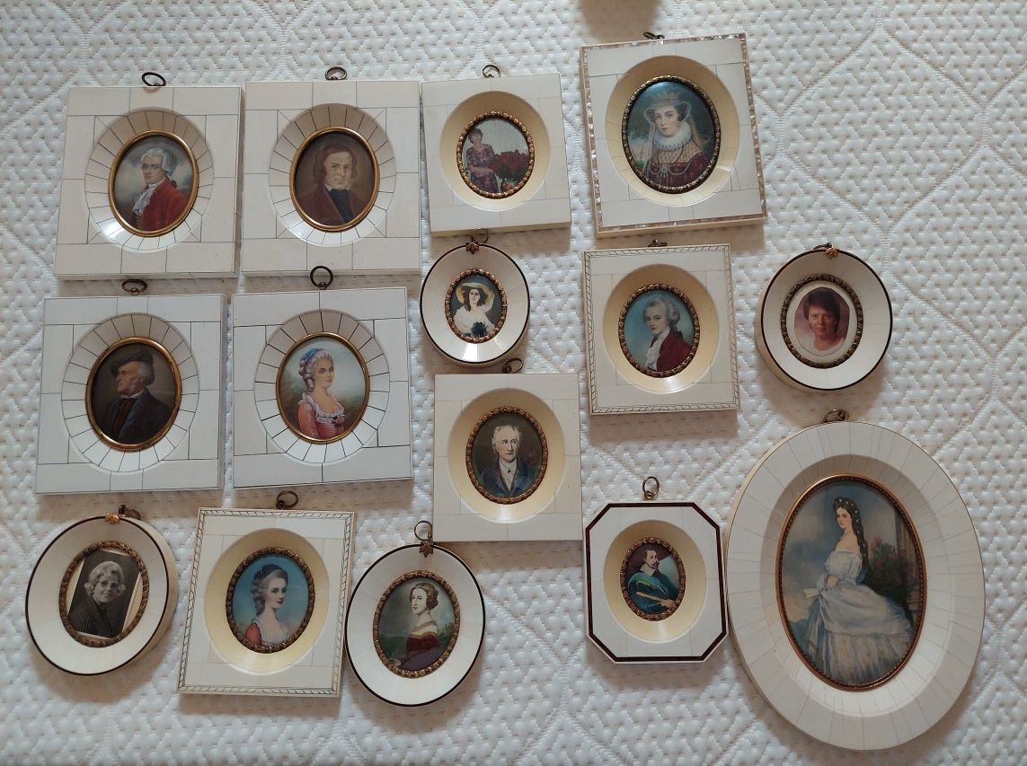 miniatura na kości portret Wolfgang Amadeusz Mozart