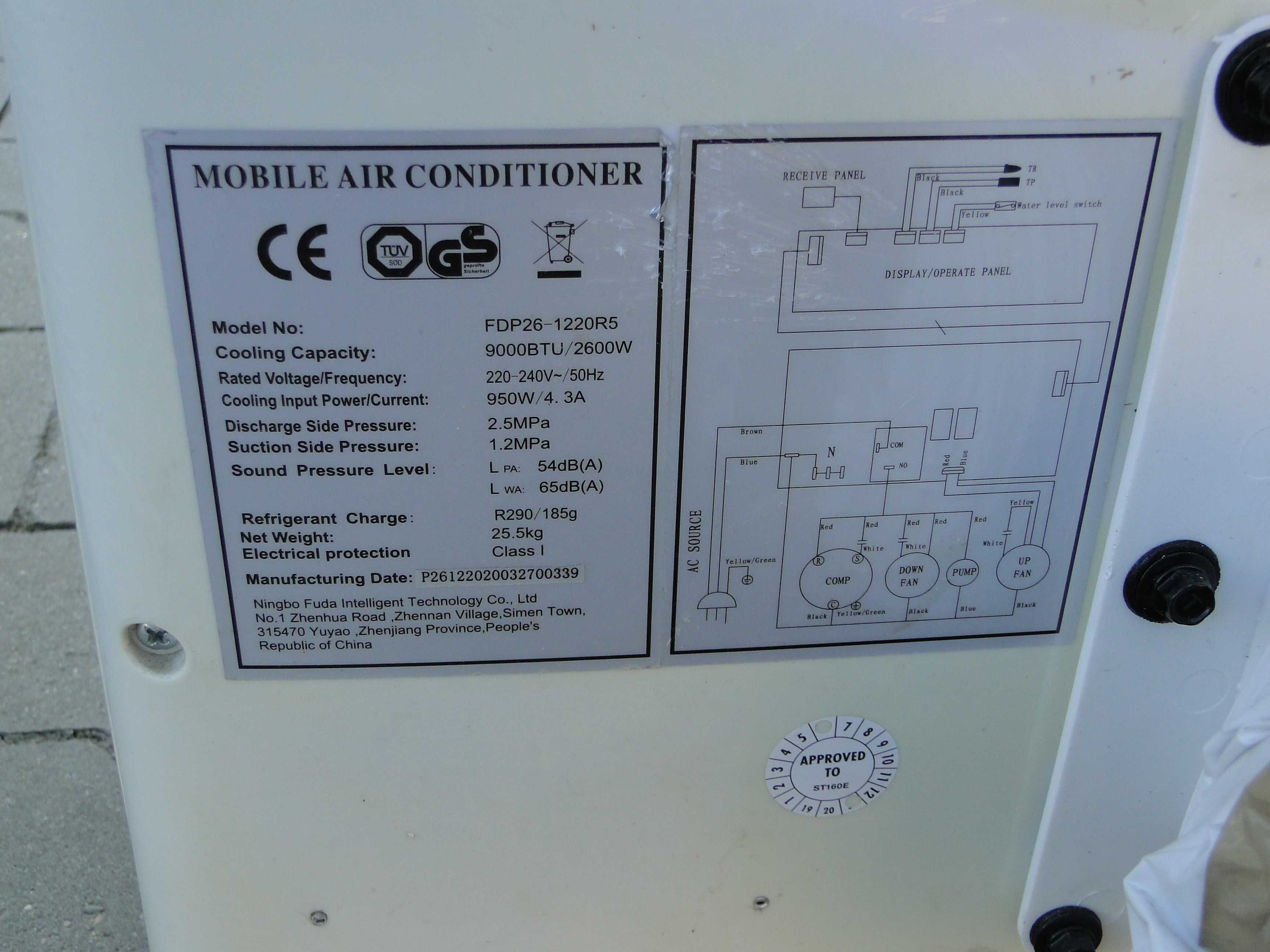 Klimatyzator przenośny mobilny Mobile Air Conditioner Germany