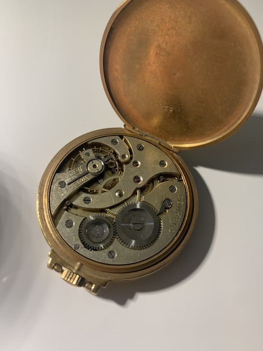 Relógio de bolso antigo banhado a ouro