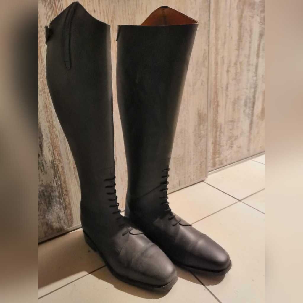 Nowe Eleganckie lekkie buty jeździeckie r. 41 damskie skóra oficerki