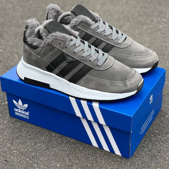 Чоловічі топові зимові кросівки на хутрі adidas40-44