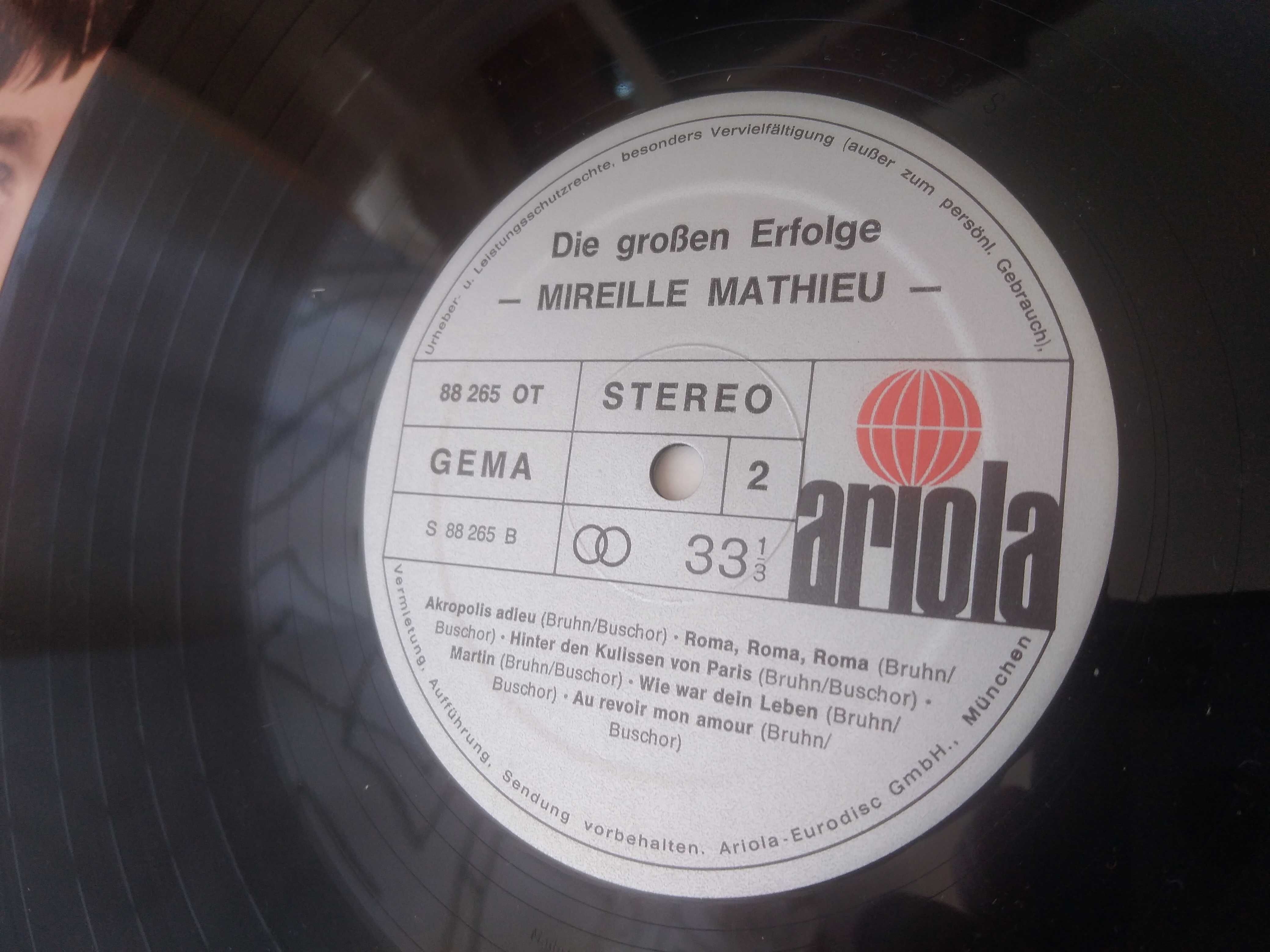 Płyta winylowa Mireille Mathieu die groben erfolge