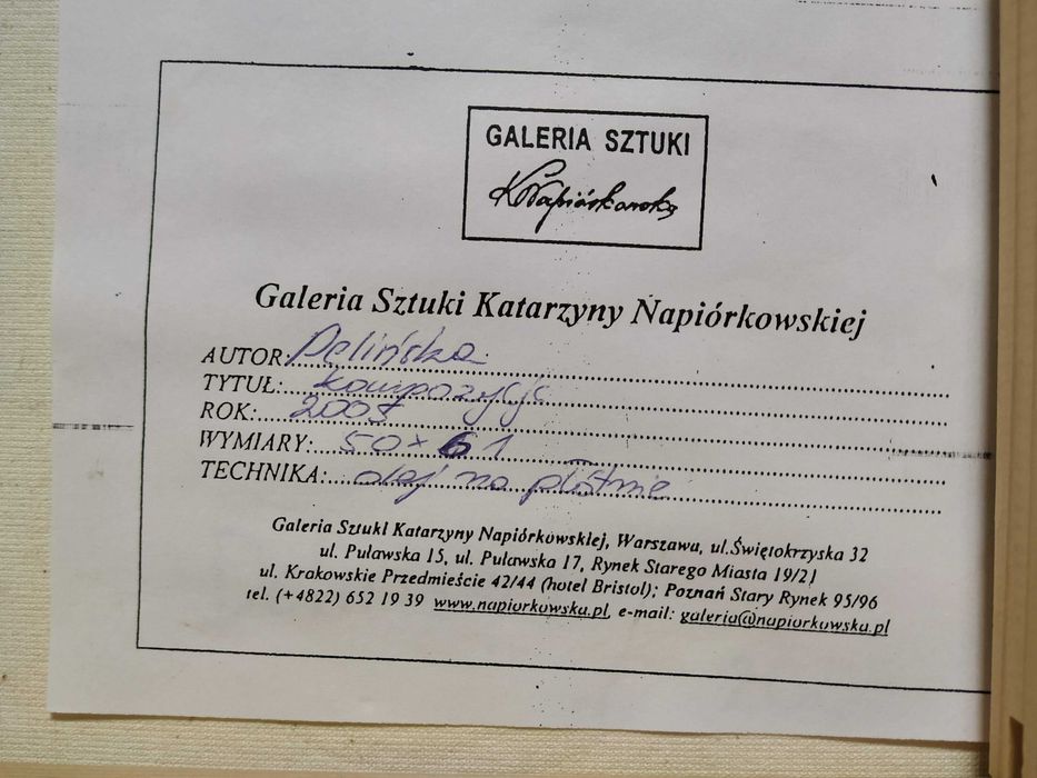 Obraz na płótnie Iwona Delińska Kompozycja 2005 abstrakcyjny geometryc