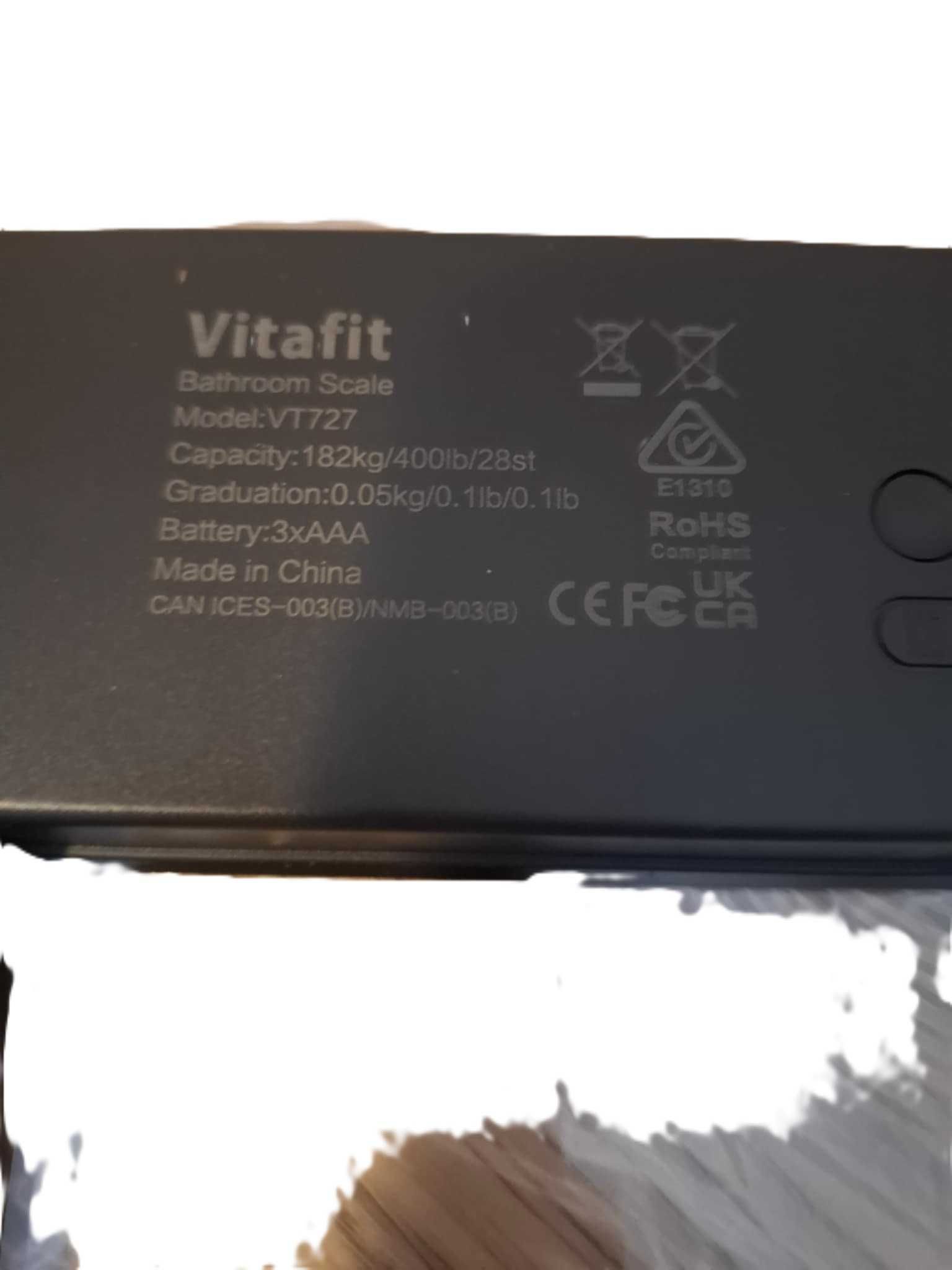 Waga łazienkowa szklana Vitafit VT727
