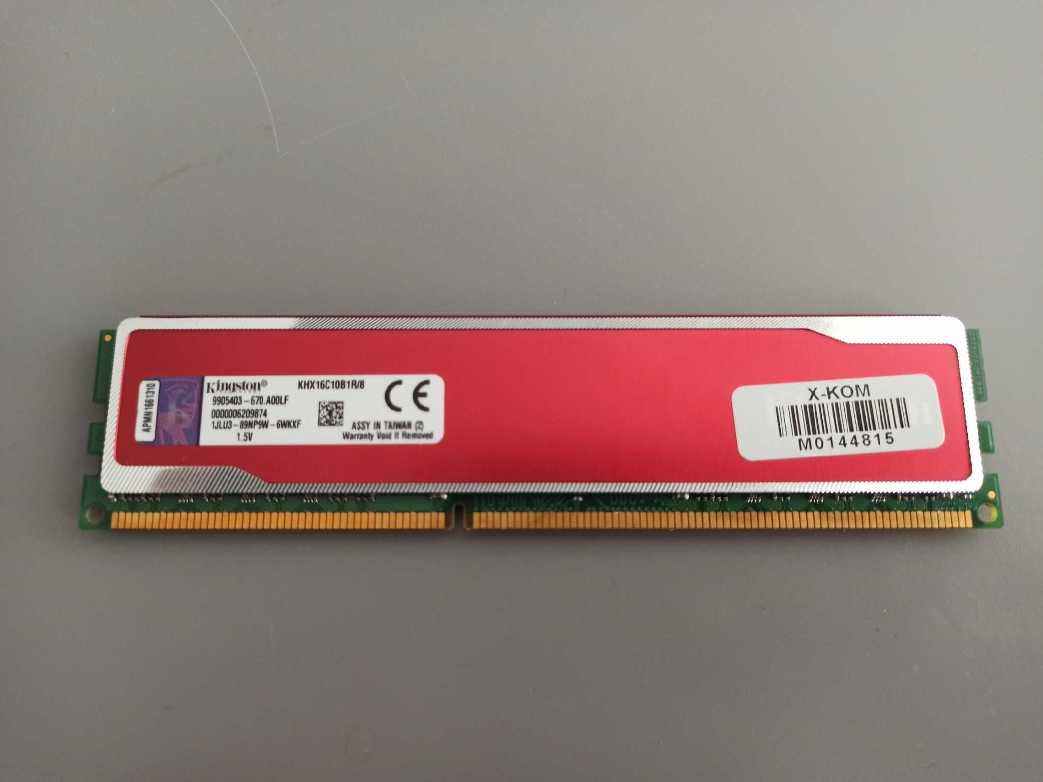 8 GB RAM DDR3 Kingston Hyperx z chłodzeniem