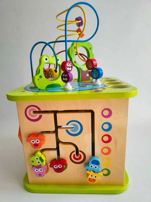Hape kostka motoryczna edukacyjna przeplatanka zwierzątka E1810 A